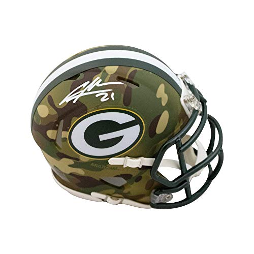Charles Woodson Autographed Green Bay Packers Camo Mini Football Helmet - Fanatics - 757 Sports Collectibles