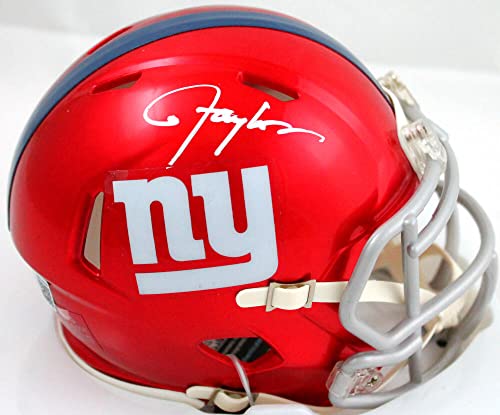 Lawrence Taylor Autographed NY Giants Flash Speed Mini Helmet-Beckett W Hologram White - 757 Sports Collectibles