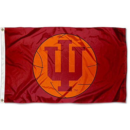 College Flags & Banners Co. Indiana Hoosiers Basketball Logo Flag - 757 Sports Collectibles