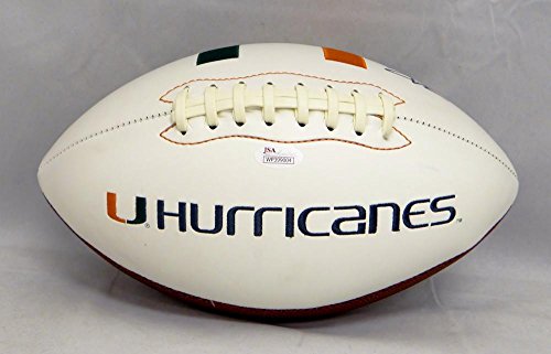 Lamar Miller Autographed Miami Hurricanes Logo Football- JSA Witnessed Auth - 757 Sports Collectibles