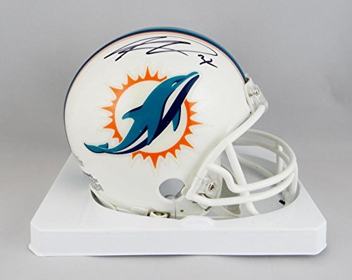 Kenyan Drake Autographed Miami Dolphins Mini Helmet - Beckett W Auth Black