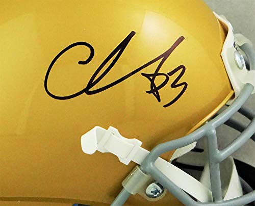 Chase Claypool Autographed Notre Dame Fighting Irish Mini Helmet- Beckett W Auth Black - 757 Sports Collectibles