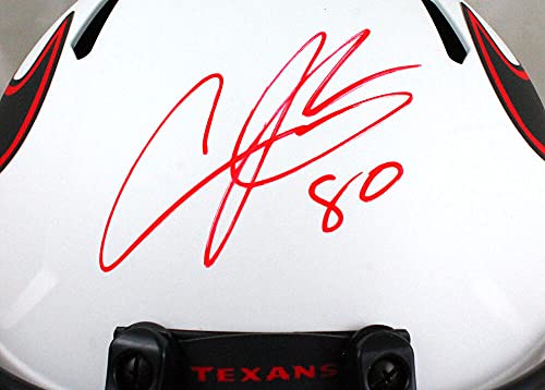 Andre Johnson Autographed Houston Texans F/S Lunar Speed Helmet-JSA W Auth Red - 757 Sports Collectibles