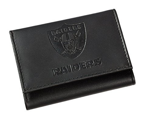 Team Sports America Leather Oakland Raiders Tri-fold Wallet - 757 Sports Collectibles