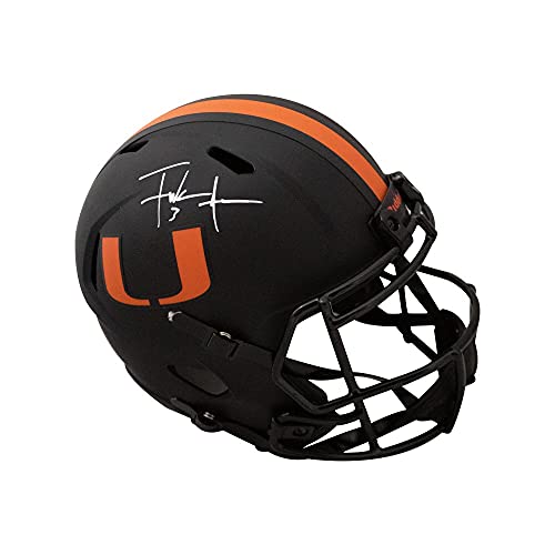 Frank Gore Autographed Miami Hurricanes Eclipse Replica Full-Size Football Helmet - BAS COA - 757 Sports Collectibles