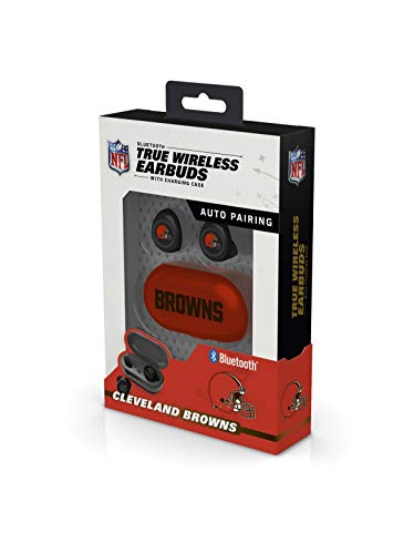 NFL Cleveland Browns True Wireless Earbuds, Team Color - 757 Sports Collectibles