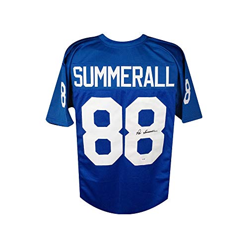 Pat Summerall Autographed New York Giants Custom Football Jersey - PSA/DNA COA - 757 Sports Collectibles