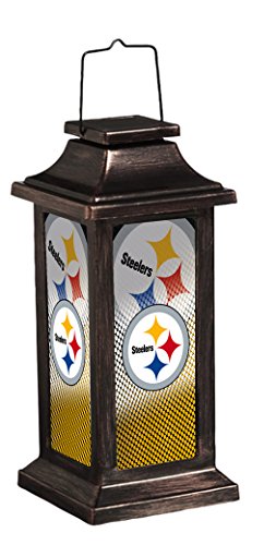 Team Sports America Solar Garden Lantern, Pittsburgh Steelers - 757 Sports Collectibles