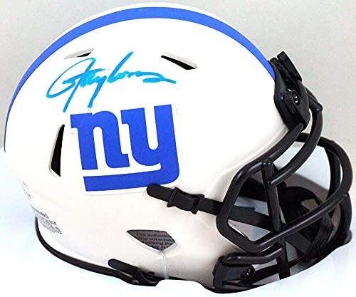 Lawrence Taylor Autographed NY Giants Lunar Speed Mini Helmet- Beckett W Blue - 757 Sports Collectibles