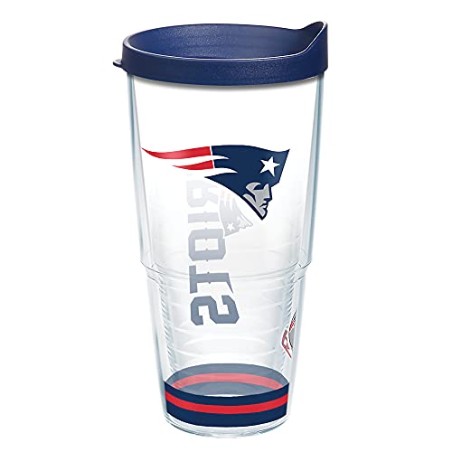 Tervis Made in USA Double Walled NFL New England Patriots Arctic Insulated Tumbler Cup Keeps Drinks Cold & Hot, 24oz, Clear - 757 Sports Collectibles