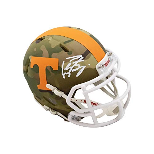 Peyton Manning Autographed Tennessee Volunteers Camo Mini Football Helmet - Fanatics - 757 Sports Collectibles