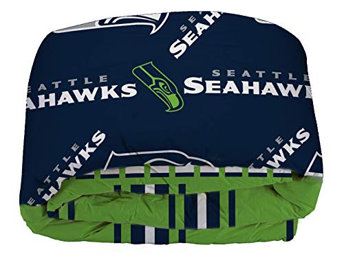 Officially Licensed NFL Seattle Seahawks Queen Bed in a Bag Set, 86" x 86" - 757 Sports Collectibles