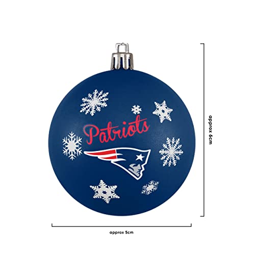FOCO New England Patriots NFL 5 Pack Shatterproof Ball Ornament Set - 757 Sports Collectibles