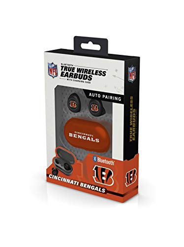 NFL Cincinnati Bengals True Wireless Earbuds, Team Color - 757 Sports Collectibles