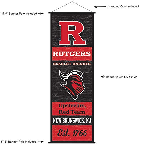 Rutgers Scarlet Knights Banner and Scroll Sign - 757 Sports Collectibles