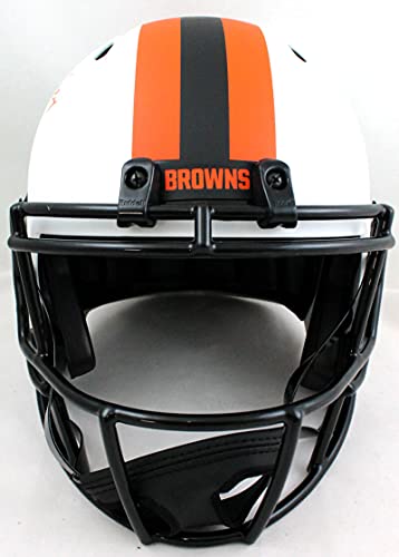 Nick Chubb Signed Cleveland Browns Lunar F/S Helmet- Beckett W Orange - 757 Sports Collectibles