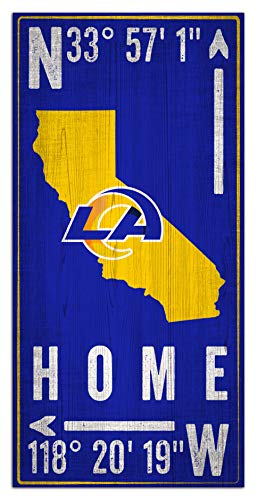 Fan Creations NFL St. Louis Rams Unisex Los Angeles Rams Coordinate Sign, Team Color, 6 x 12 - 757 Sports Collectibles