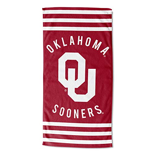 NORTHWEST NCAA Oklahoma Sooners Beach Towel, 30" x 60", Stripes - 757 Sports Collectibles