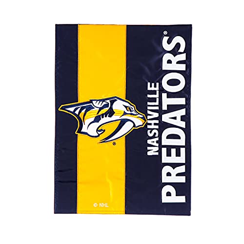 Team Sports America NHL Nashville Predators Embroidered Logo Applique Garden Flag, 12.5 x 18 inches Indoor Outdoor Double Sided Decor for Hockey Fans - 757 Sports Collectibles