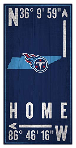 Fan Creations NFL Tennessee Titans Unisex Tennessee Titans Coordinate Sign, Team Color, 6 x 12 - 757 Sports Collectibles