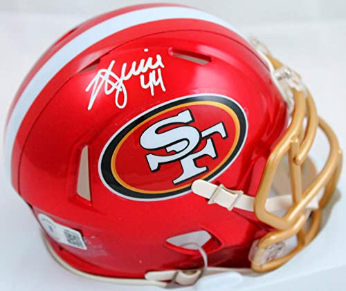 Kyle Juszczyk Autographed San Francisco 49ers Flash Mini Helmet- Beckett W Hologram White - 757 Sports Collectibles