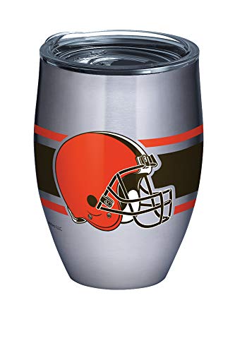 Tervis Triple Walled NFL Cleveland Browns Insulated Tumbler Cup Keeps Drinks Cold & Hot, 12oz - Stainless Steel, Stripes - 757 Sports Collectibles