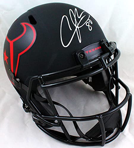 Andre Johnson Autographed Houston Texans F/S Eclipse Speed Helmet-JSA W Auth Silver - 757 Sports Collectibles
