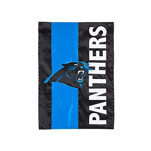 Team Sports America NFL Carolina Panthers Embroidered Logo Applique Garden Flag, 12.5 x 18 inches Indoor Outdoor Double Sided Decor for Football Fans - 757 Sports Collectibles