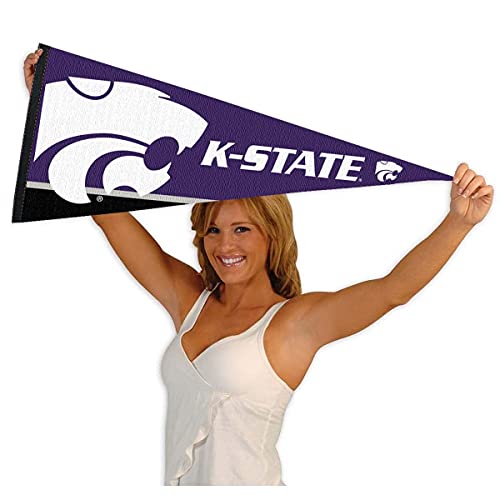 College Flags & Banners Co. Kansas State Wildcats Pennant Full Size Felt - 757 Sports Collectibles