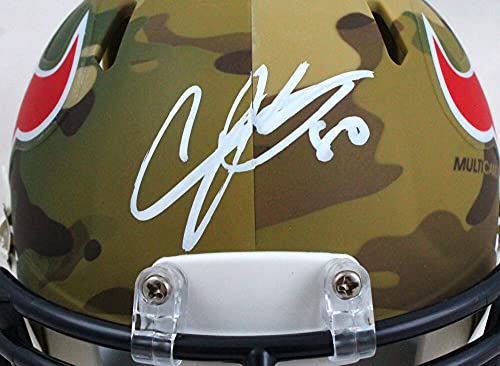 Andre Johnson Autographed Houston Texans Camo Speed Mini Helmet - JSA W Auth White - 757 Sports Collectibles