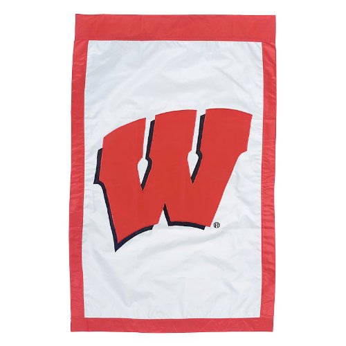Team Sports America NCAA Wisconsin Badgers 28'' x 44'' Team Logo Applique Flag - 757 Sports Collectibles