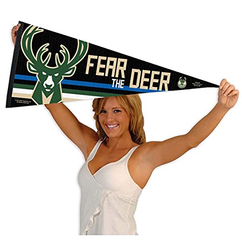 WinCraft Milwaukee Bucks Fear The Deer Pennant Flag - 757 Sports Collectibles
