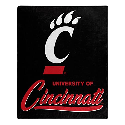 NORTHWEST NCAA Cincinnati Bearcats Raschel Throw Blanket, 50" x 60", Signature - 757 Sports Collectibles