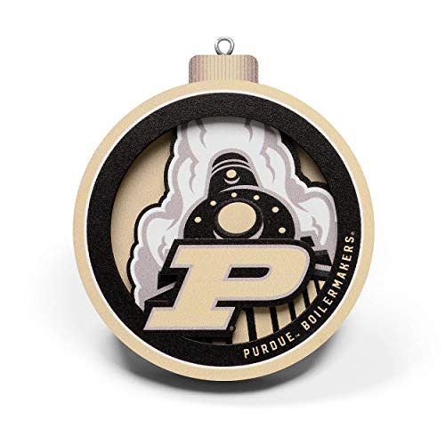 YouTheFan NCAA Purdue Boilermakers 3D Logo Series Ornament - 757 Sports Collectibles