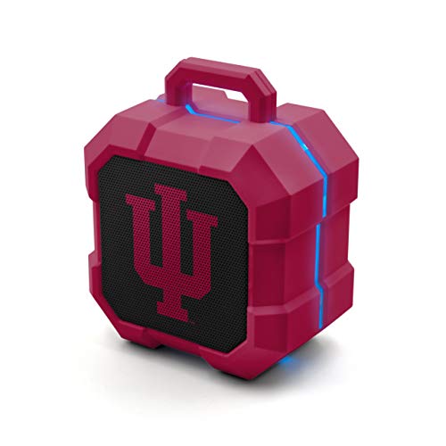 NCAA Indiana Hoosiers Shockbox LED Wireless Bluetooth Speaker, Team Color - 757 Sports Collectibles