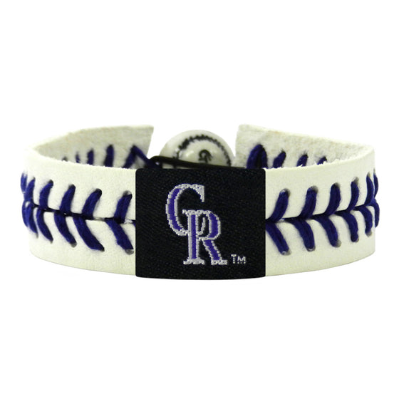 Colorado Rockies Bracelet Lavender Genuine Baseball CO - 757 Sports Collectibles