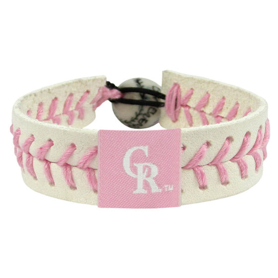 Colorado Rockies Bracelet Pink Baseball CO - 757 Sports Collectibles