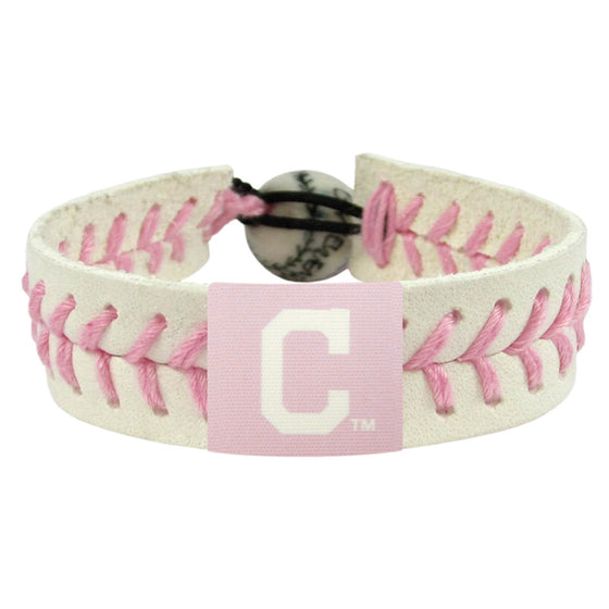 Cleveland Indians Bracelet Classic Baseball Pink C Logo CO - 757 Sports Collectibles