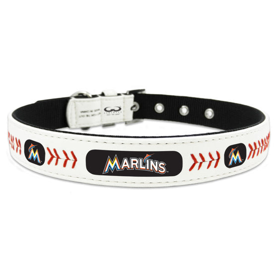 Miami Marlins Pet Collar Classic Baseball Leather Size Small - 757 Sports Collectibles