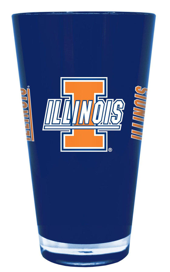 Illinois Fighting Illini 20 oz Insulated Plastic Pint Glass (CDG) - 757 Sports Collectibles