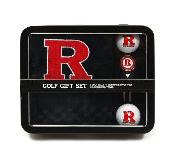 Rutgers Scarlet Knights Embroidered Golf Towel, 2 Golf Balls, And Divot Tool Set - 757 Sports Collectibles