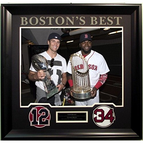 Tom Brady Patriots & David Ortiz Red Sox Boston's Best 16x20 Photo Framed