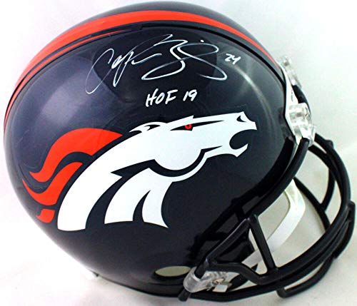 Champ Bailey Autographed Denver Broncos F/S Helmet W/HOF- Beckett W White - 757 Sports Collectibles