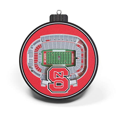 NCAA NC State Wolfpack - Carter-Finley 3D Stadium View Ornament, Team Colors, Large - 757 Sports Collectibles