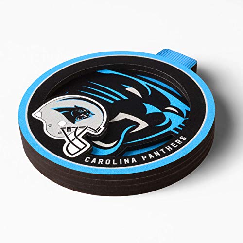 YouTheFan NFL Logo Series 3D Ornament, Carolina Panthers - 757 Sports Collectibles