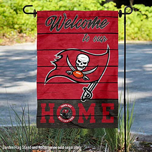 WinCraft Tampa Bay Buccaneers Welcome Home Decorative Garden Flag Double Sided Banner - 757 Sports Collectibles