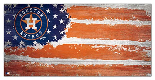 Fan Creations MLB Houston Astros Unisex Houston Astros Flag Sign, Team Color, 6 x 12 - 757 Sports Collectibles