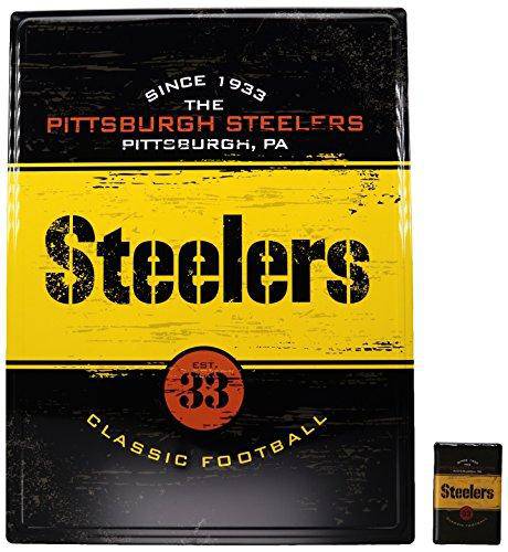Pittsburgh Steelers Tin Sign & Magnet Set 12"x16" - 757 Sports Collectibles
