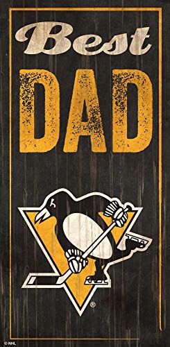 Fan Creations NHL Pittsburgh Penguins Unisex Pittsburgh Penguins Best Dad Sign, Team Color, 6 x 12 - 757 Sports Collectibles