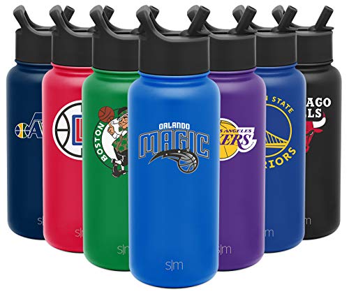 Simple Modern NBA Orlando Magic 32oz Water Bottle with Straw Lid Insulated Stainless Steel Summit - 757 Sports Collectibles
